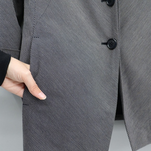 Dirk Bikkembergs Herringbone Blazer Mens 46 Gray Designer Academia Preppy Event - Picture 10 of 16